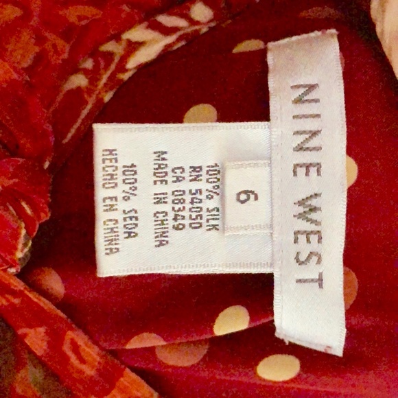 Nine West Silk dress Sz 6 - Picture 3 of 13
